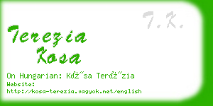 terezia kosa business card